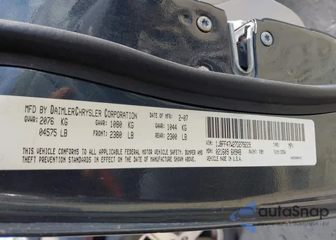 2007 Jeep Compass Sport z USA, uszkodzony, nr VIN 1J8FF47W27D279229